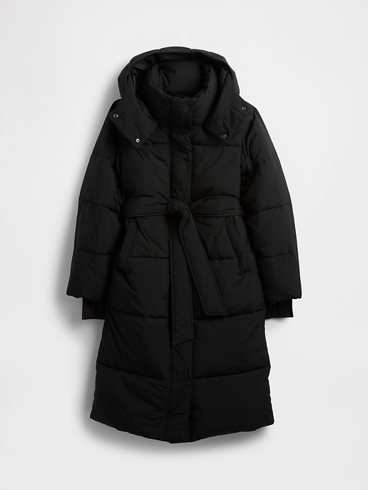 Image number 5 showing, Belted Long Puffer Coat