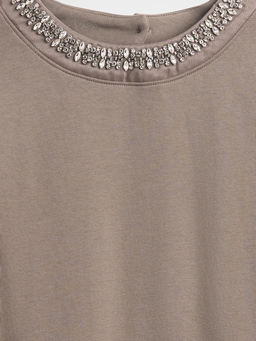 Image number 4 showing, VintageSoft Jewel-Neck Crop Sweatshirt