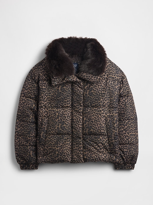 Image number 5 showing, Faux Fur-Trim Puffer Jacket