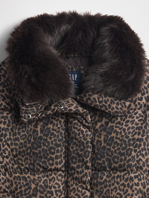 Image number 4 showing, Faux Fur-Trim Puffer Jacket