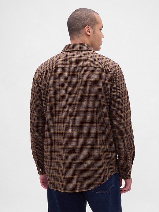Image number 3 showing, Organic Cotton Relaxed Flannel Shirt