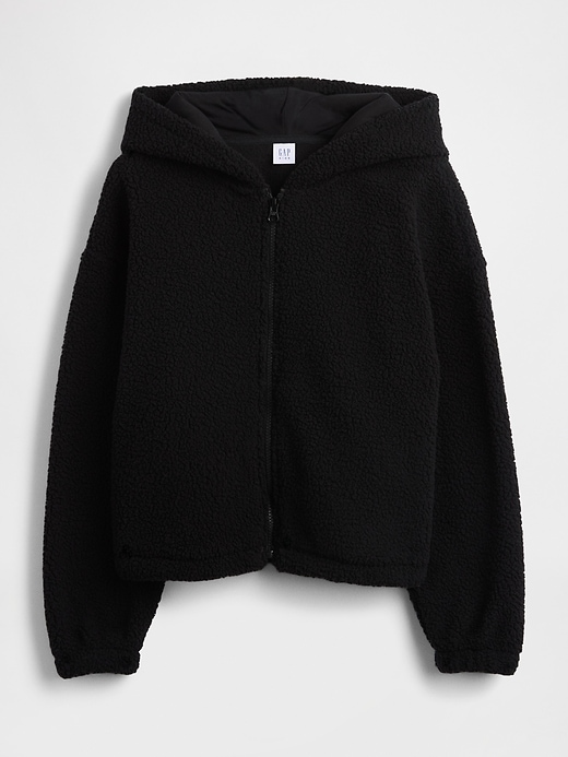 Image number 2 showing, Kids Sherpa Relaxed Zip Hoodie