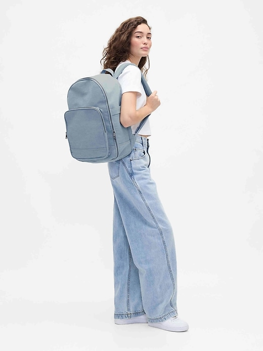 2 of 8 showing, with the color Denim blue of product Gap × BÉIS Denim Travel Backpack