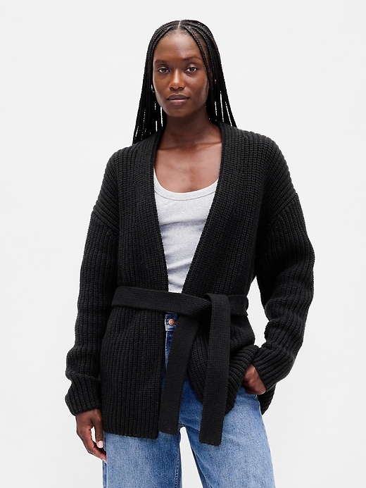 Image number 1 showing, Oversized Wrap Cardigan Sweater