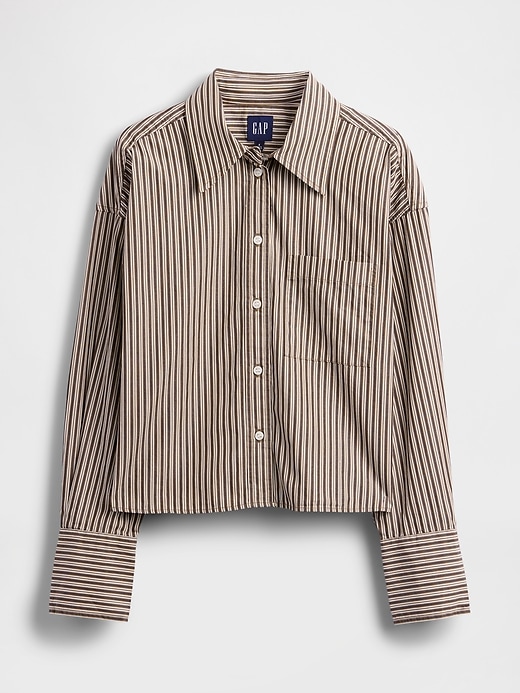 Image number 5 showing, Organic Cotton Straight-Hem Crop Shirt
