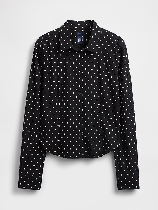 Image number 4 showing, Organic Cotton Fitted Crop Shirt