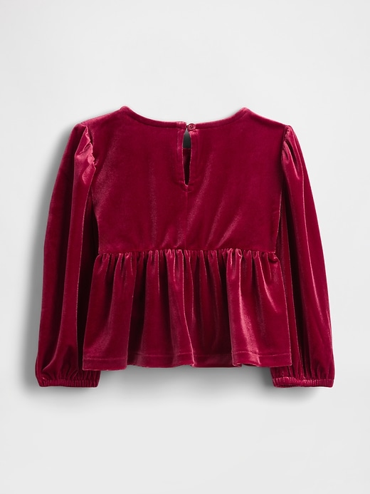 Image number 3 showing, Baby & Toddler Velour Bow Top