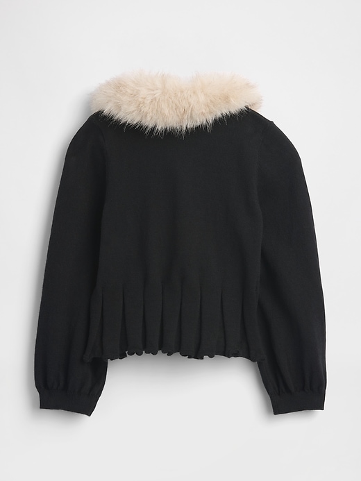 Image number 3 showing, Baby & Toddler Faux-Fur Collar Cardigan