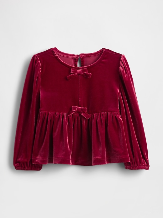 Image number 2 showing, Baby & Toddler Velour Bow Top
