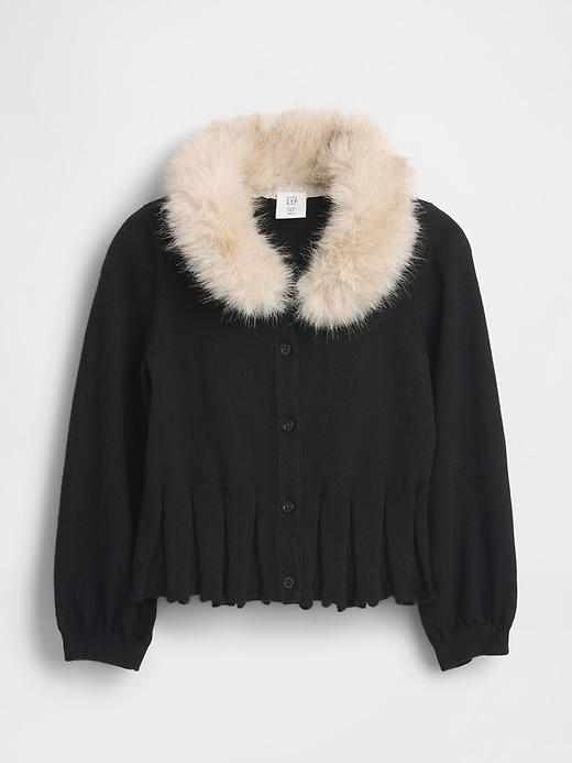 Image number 2 showing, Baby & Toddler Faux-Fur Collar Cardigan