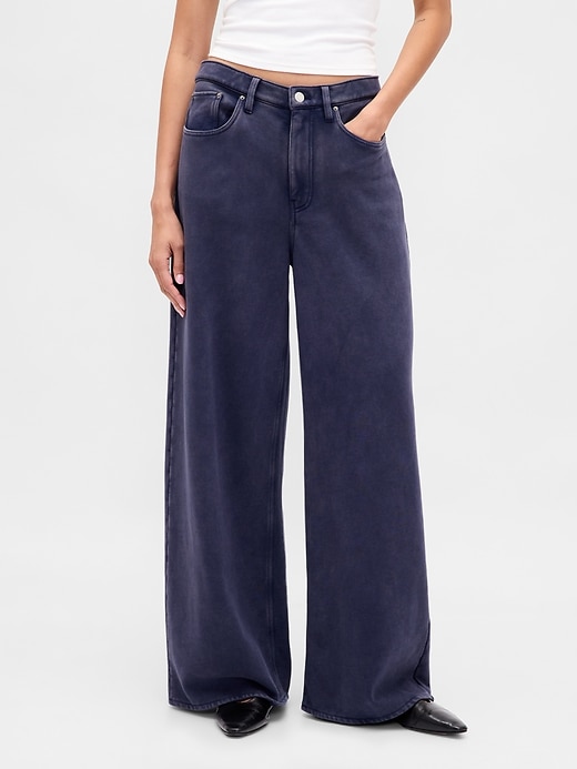 Image number 2 showing, Heavyweight French Terry Wide-Leg Sweatpant Jeans