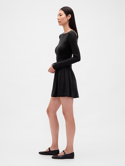 Image number 3 showing, Drop-Waist Mini Dress