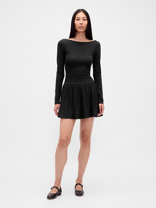 Image number 1 showing, Drop-Waist Mini Dress