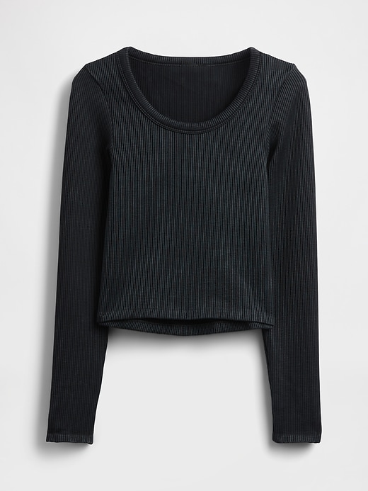 Image number 4 showing, GapFit Seamless Rib Crop Top