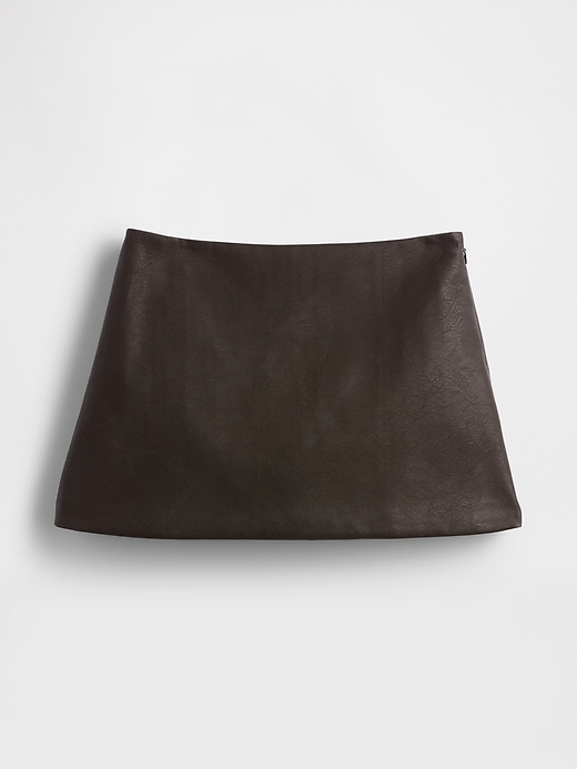 Image number 5 showing, Vegan Leather Mini Skort