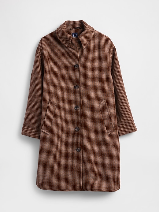 Image number 5 showing, Wool-Blend Houndstooth Car Coat