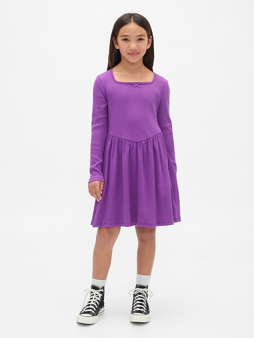 Image number 1 showing, Kids Square-Neck Dress