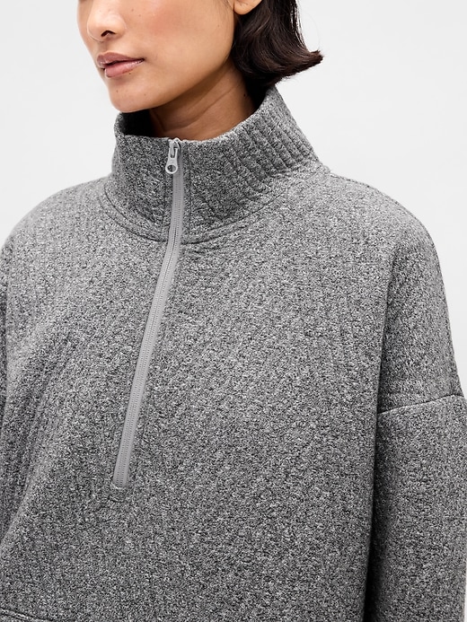 Image number 3 showing, GapFit Quilted Jacquard Half-Zip Pullover