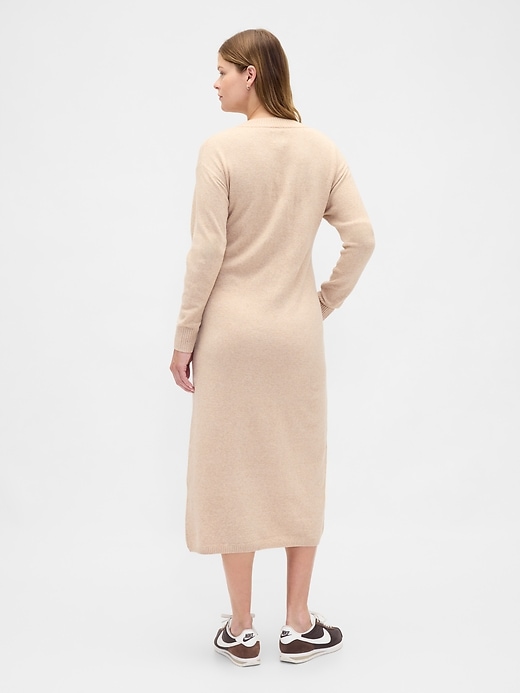 Image number 2 showing, Maternity CashSoft V-Neck Sweater Dress