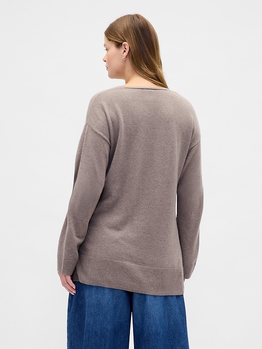 Image number 2 showing, Maternity CashSoft V-Neck Sweater