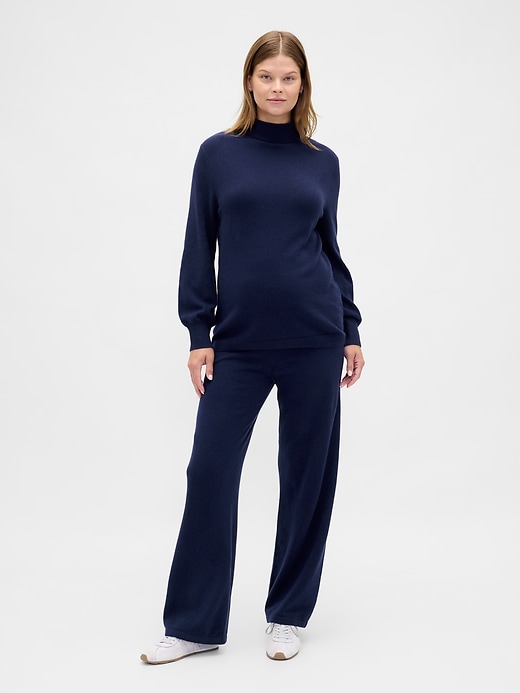 Image number 3 showing, Maternity CashSoft Turtleneck Sweater