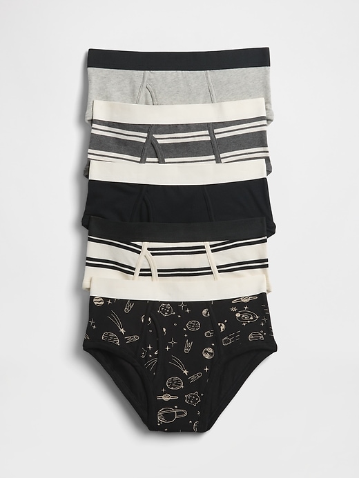 Image number 1 showing, Kids Organic Stretch Cotton Briefs (5-Pack)