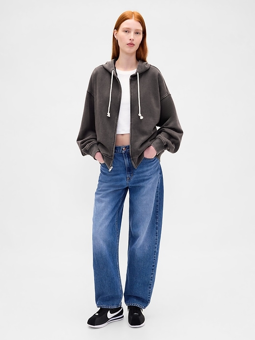 Image number 2 showing, Heavyweight French Terry Oversized Zip Hoodie
