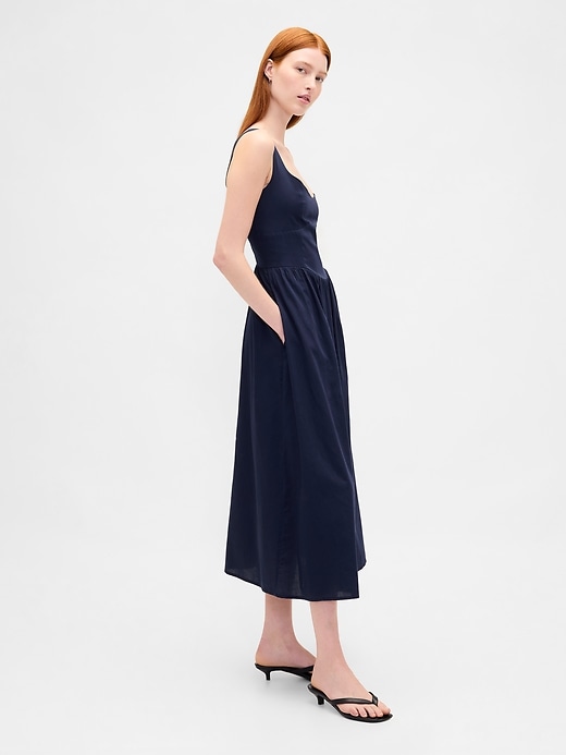 Image number 3 showing, Seamed Drop-Waist Maxi Dress