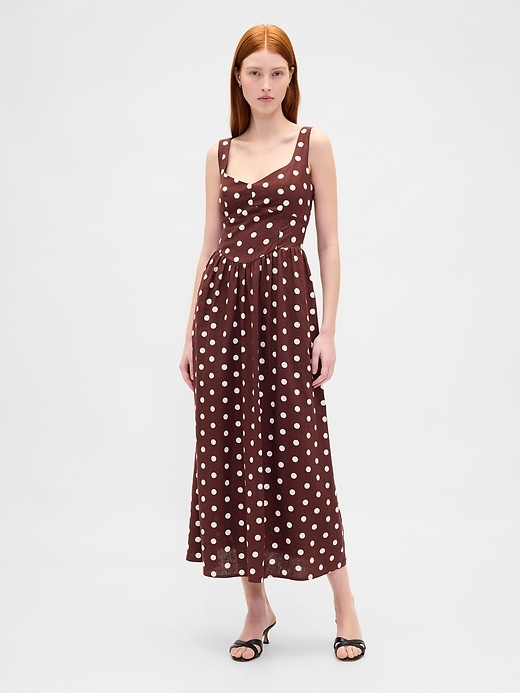 Image number 1 showing, Seamed Drop-Waist Maxi Dress