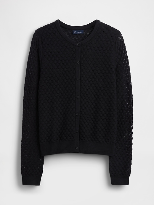 Image number 5 showing, CashSoft Stretch Pointelle Cardigan