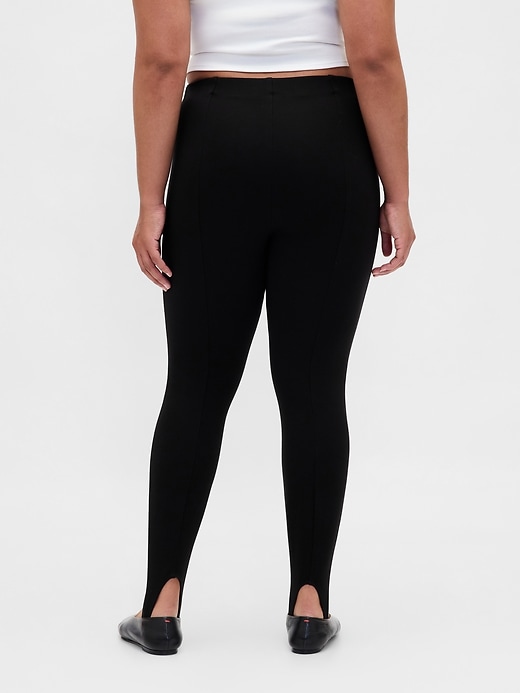 Image number 5 showing, High Rise Double Knit Stirrup Pants