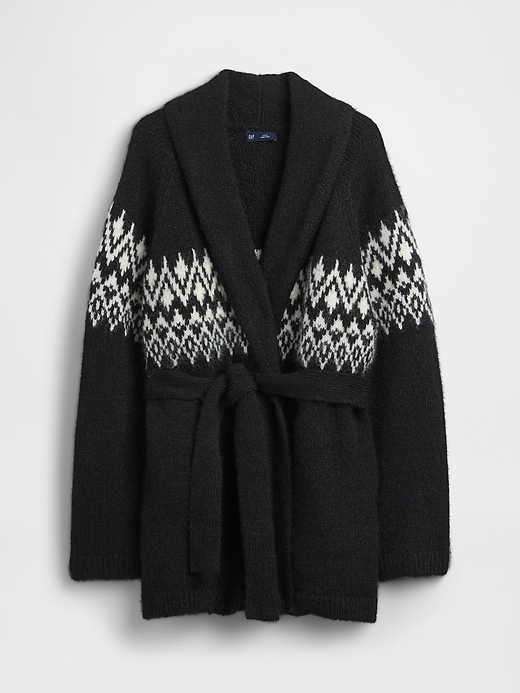 Image number 5 showing, Wool-Blend Fair Isle Shawl Cardigan