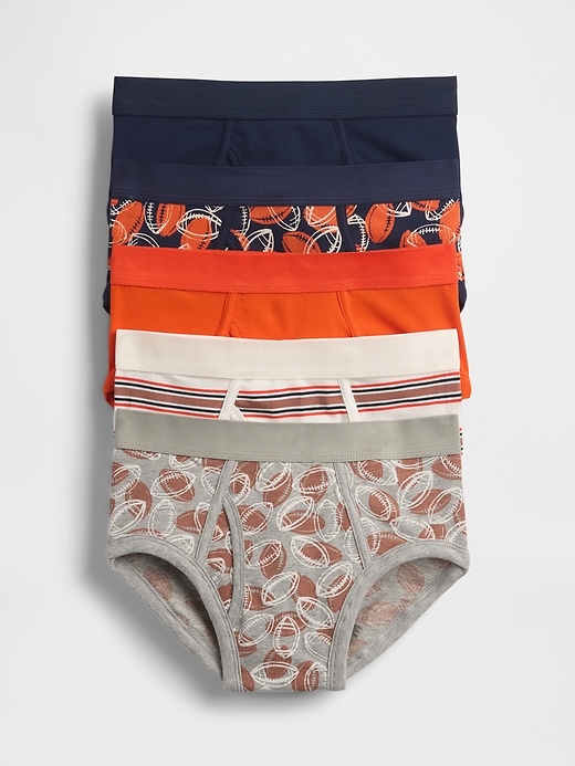 Image number 1 showing, Kids Organic Stretch Cotton Briefs (5-Pack)