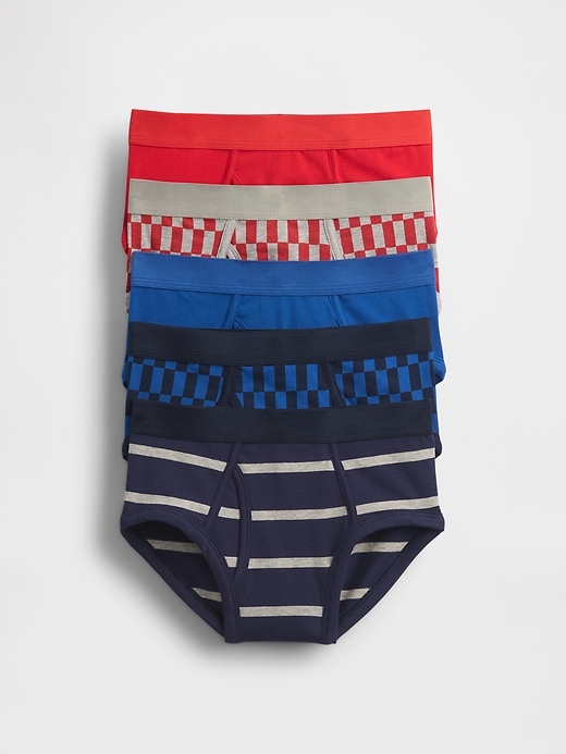 Image number 1 showing, Kids Organic Stretch Cotton Briefs (5-Pack)