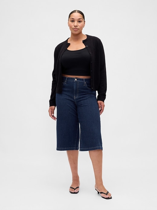 Image number 5 showing, High Rise Culotte Jeans