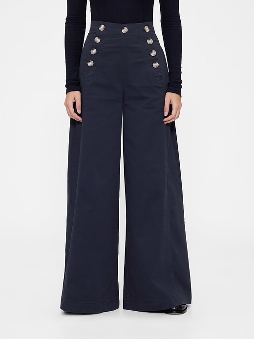 Image number 2 showing, GapStudio High Rise Twill Sailor Pants