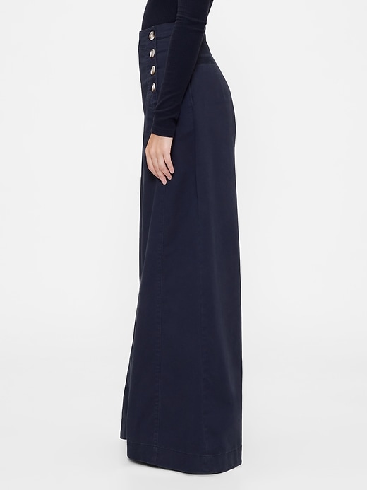 Image number 3 showing, GapStudio High Rise Twill Sailor Pants
