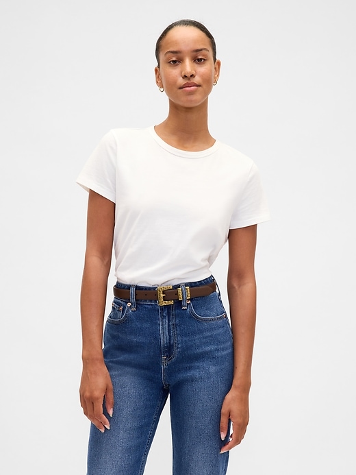 Image number 2 showing, Vegan Pebble Leather Belt