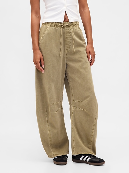 Image number 2 showing, Mid Rise Twill Easy Horseshoe Pants