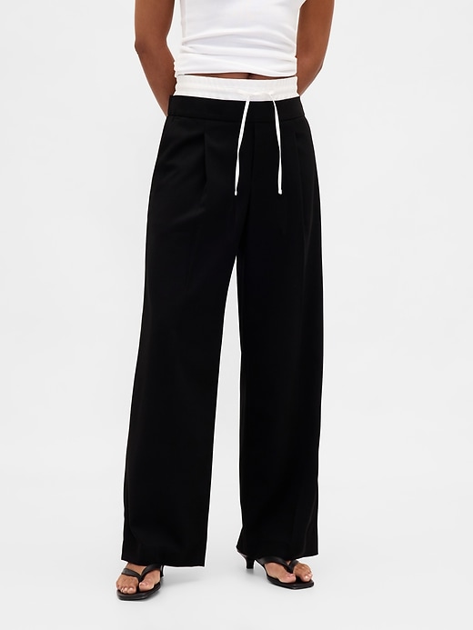 Image number 2 showing, Mid Rise Double-Waist Pants