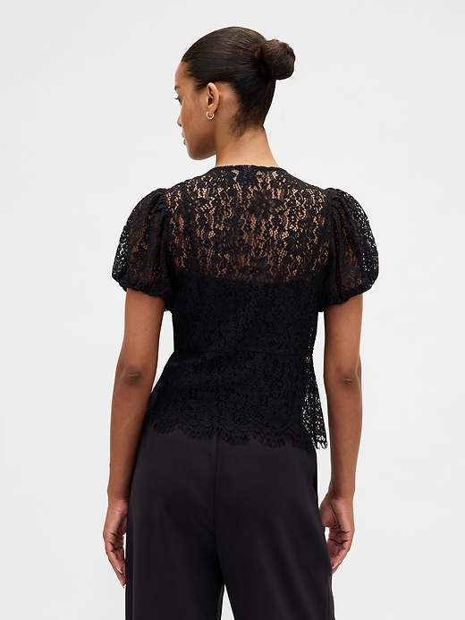 Image number 3 showing, Lace V-Neck Top