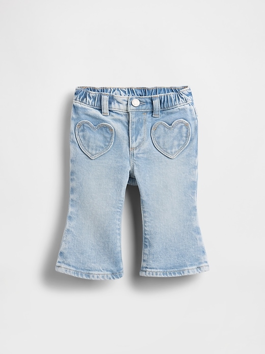 Image number 1 showing, Baby Heart Pocket Flare Jeans