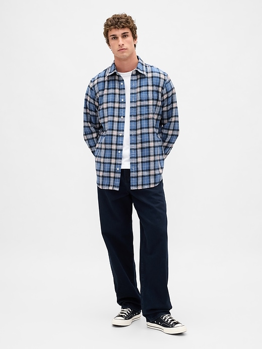 Image number 2 showing, Organic Cotton Relaxed Flannel Shirt