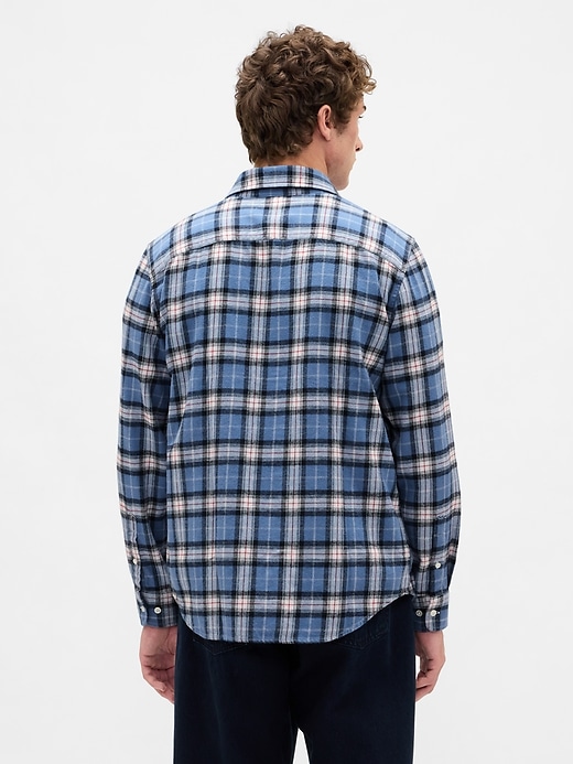 Image number 3 showing, Organic Cotton Relaxed Flannel Shirt