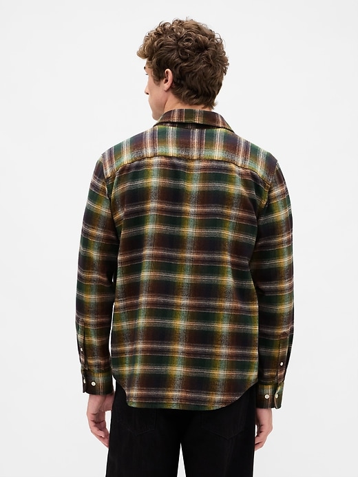 Image number 3 showing, Organic Cotton Relaxed Flannel Shirt