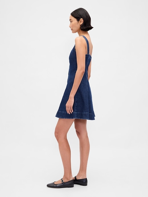 Image number 3 showing, Denim Zip-Front Mini Dress