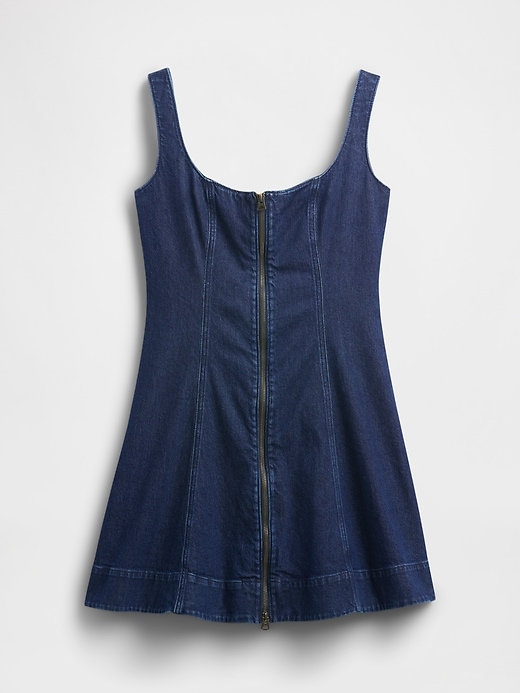 Image number 5 showing, Denim Zip-Front Mini Dress