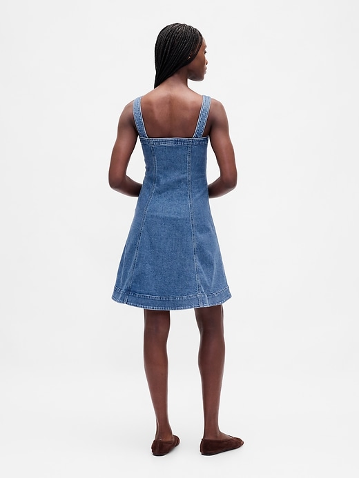 Image number 2 showing, Denim Zip-Front Mini Dress