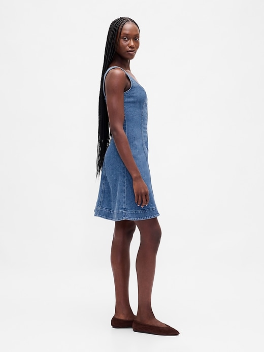 Image number 3 showing, Denim Zip-Front Mini Dress