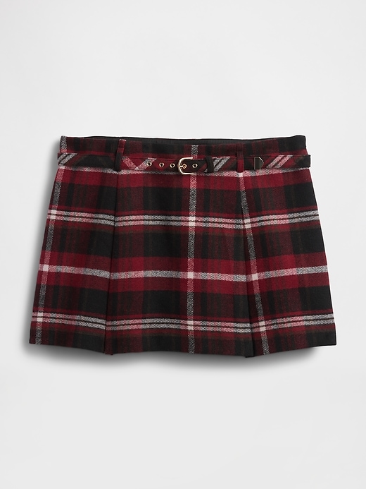 Image number 5 showing, Wool-Blend Pleated Mini Skort